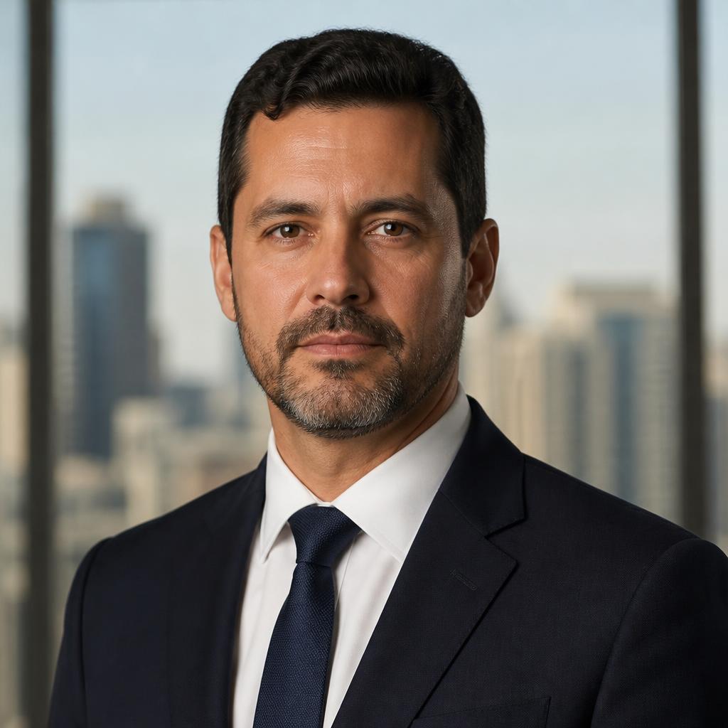 Retrato profissional de estúdio para Diretor Executivo · Finanças